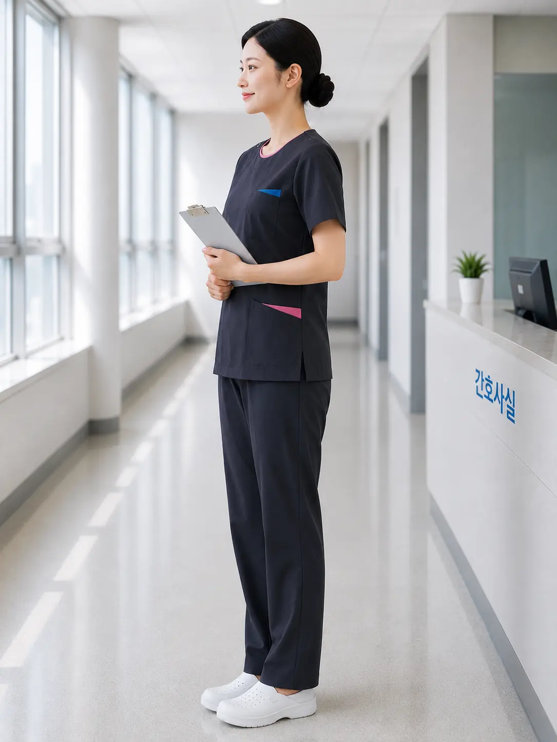 블랙 간호사복 측면